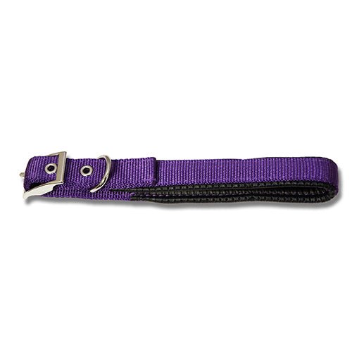13919 - Animal Accessories - Dog Collar with Padding & Nylon Webbing - Purple - 45cm - Austral Ag