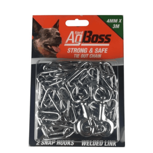 Dog Tie Out Chain with Snap Hooks - Animal Accessories - Austral Ag