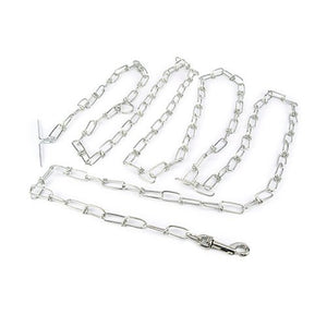 14279 - Animal Accessories - Dog Tie Out Chain with T Bar and Snap Hook - 2.5mm - 3m - Austral Ag