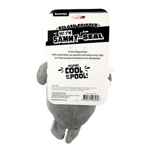 Dog Toy - Splash Critters - Sammy The Seal - Animal Accessories - Austral Ag