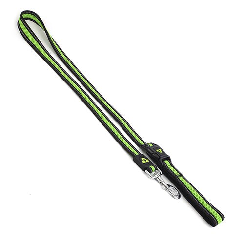 14225 - Animal Accessories - Double Layer Reflective Mesh Cafe Lead - Green - 2.5cm x 120cm - Austral Ag