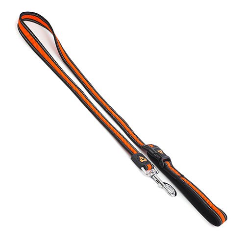 14223 - Animal Accessories - Double Layer Reflective Mesh Cafe Lead - Orange - 2.5cm x 120cm - Austral Ag