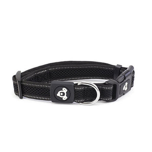 14209 - Animal Accessories - Double Layer Reflective Mesh Collar - Black - Medium - Austral Ag