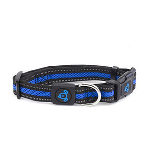 14211 - Animal Accessories - Double Layer Reflective Mesh Collar - Blue - Medium - Austral Ag