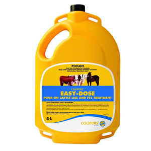 10024 - Animal Health - Easy Dose Pour On for Cattle Lice & Fly Treatment - 5L - Austral Ag