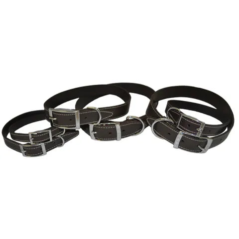 Leather Collar  Traditional Animal Accessories Bainbridge 65cm Black 