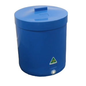 18004 - Animal Accessories - Feed Grazer Bin + Lid WITHOUT Inserts - Blue - Austral Ag