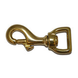 13540 - Hardware - Flat Swivel Eye Snaphook Brass 19mm - Austral Ag