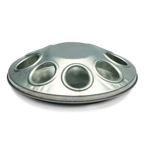 Galvanised Chick Feeder - 8 Hole - Animal Accessories - Austral Ag