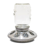 Galvanised Chick Feeder with Glass Mason Jar 1kg - Animal Accessories - Austral Ag