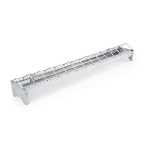 14582 - Animal Accessories - Galvanised Feed Trough Chicks - 50cm - Austral Ag