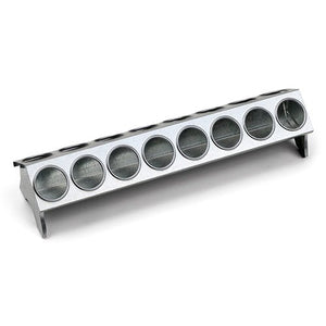 Galvanised Feed Trough with Holes Chicks Hole - Animal Accessories - Austral Ag