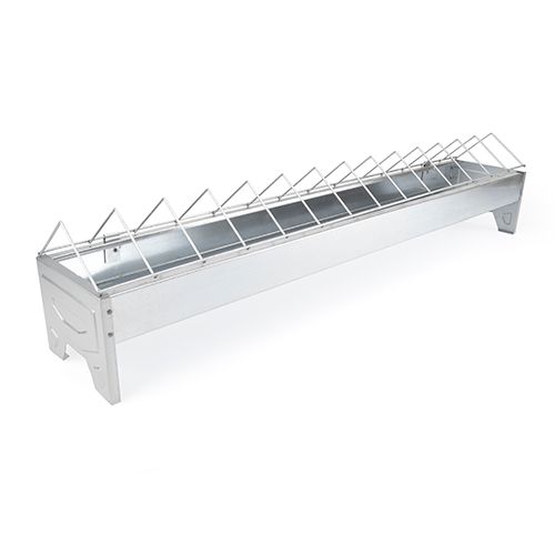 Galvanised Feeding Trough Chickens - Animal Accessories - Austral Ag