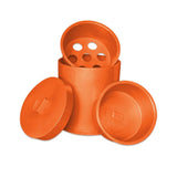 18014 - Animal Accessories - Grazer Feed Bin with Hay and Water Inserts & Lid - Orange - Austral Ag