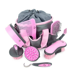 13162 - Animal Accessories - Grooming Kit Standard - Grey/Pink - Austral Ag