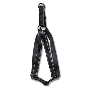14163 - Animal Accessories - Harness Webbed Adjustable w Reflective Strips - Black - 30 - 50cm - Austral Ag