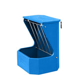 16163 - Livestock - Hayrack with Feed Bin and Lid - Blue - Austral Ag
