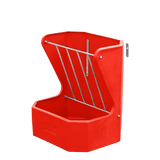 16177 - Livestock - Hayrack with Feed Bin no lid - Red - Austral Ag