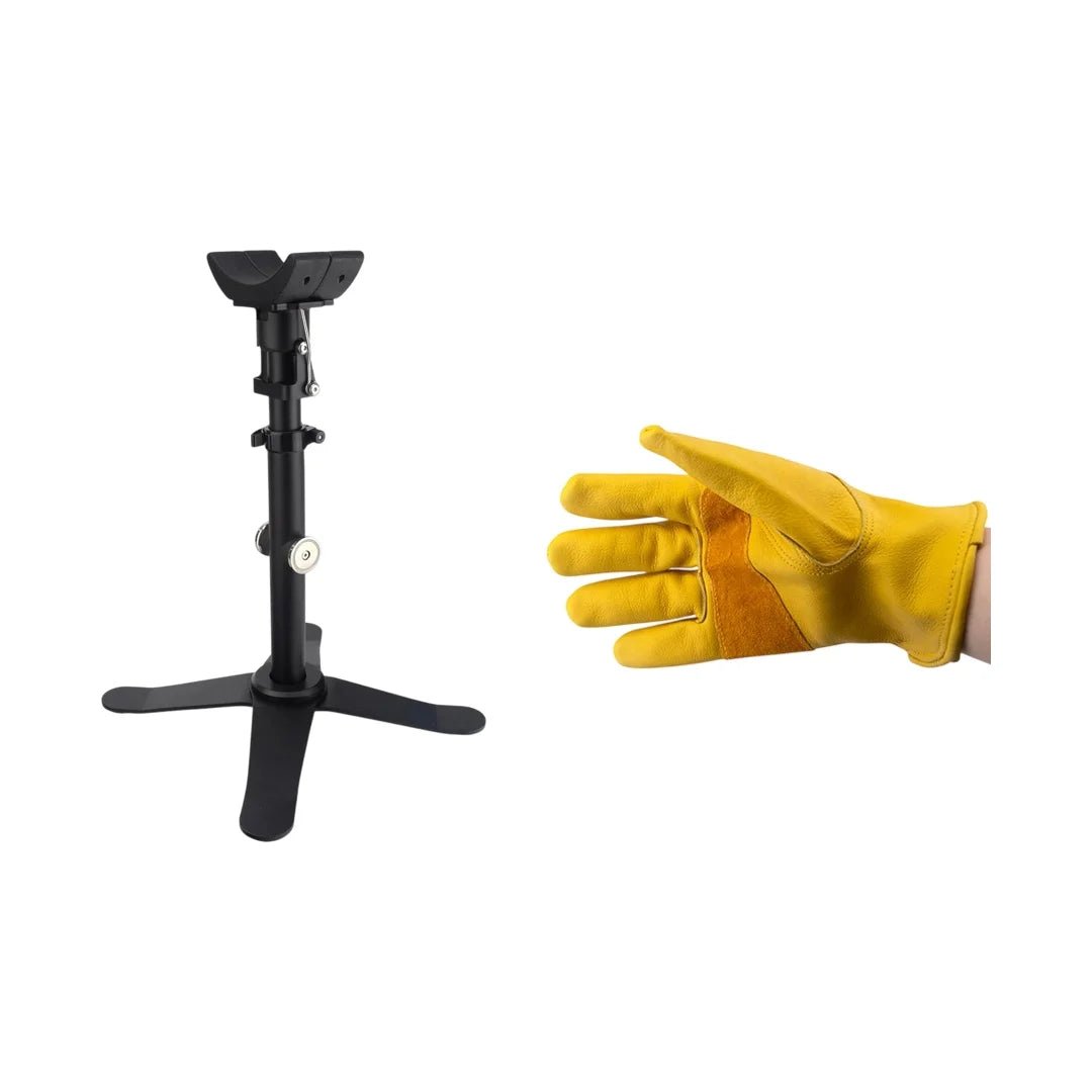 Hoof Farrier Stand & Premium Leather Gloves Package - Animal Health - Austral Ag