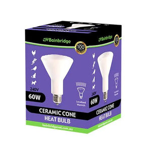 18547 - Animal Accessories - Infrared Ceramic Cone Heat Bulb - 60W - Austral Ag