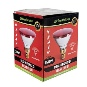 15450 - Animal Accessories - Infrared Heat Lamp Bulb 150W - Red - 150 - Austral Ag