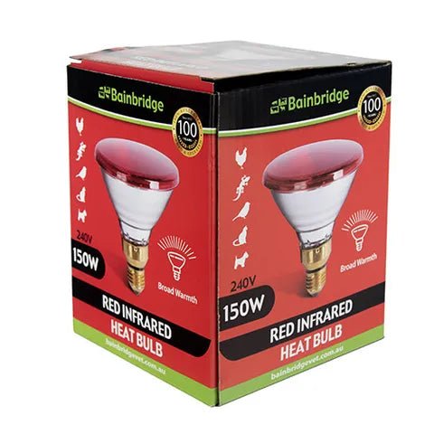 15450 - Animal Accessories - Infrared Heat Lamp Bulb 150W - Red - 150 - Austral Ag