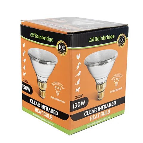 15453 - Animal Accessories - Infrared Heat Lamp Bulb 150W - Clear - 150 - Austral Ag