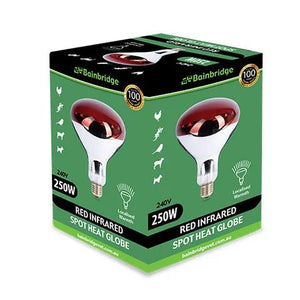 18555 - Animal Accessories - Infrared Spot Lamp Light Bulb - Red - 250W - Austral Ag