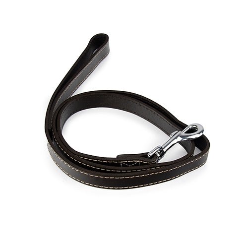 Leather Dog Lead with Chrome Plated Snap Hook - Animal Accessories - Austral Ag