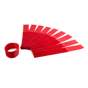 12807 - Livestock - Leg Band Nylon Hook & Loop 10 Pk - Red - Austral Ag