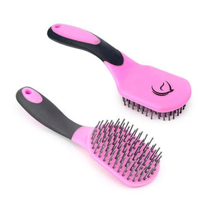 11449 - Animal Accessories - MANE & TAIL BRUSH - Grey/Pink - Austral Ag