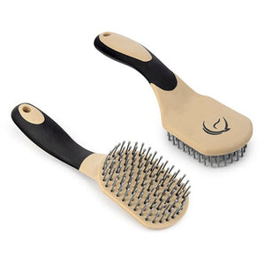 11447 - Animal Accessories - MANE & TAIL BRUSH - Black/Beige - Austral Ag