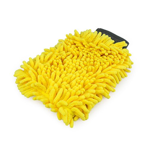 13222 - Hardware - Microfibre Grooming Mitt - Yellow - Austral Ag