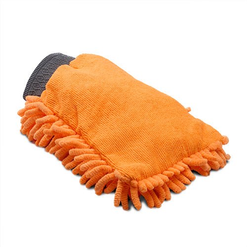 13221 - Hardware - Microfibre Grooming Mitt - Orange - Austral Ag