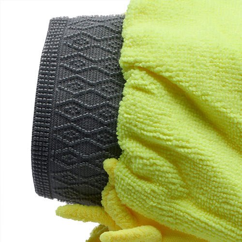13222 - Hardware - Microfibre Grooming Mitt - Yellow - Austral Ag