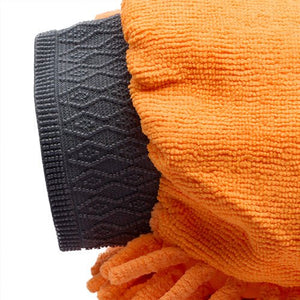 13221 - Hardware - Microfibre Grooming Mitt - Orange - Austral Ag