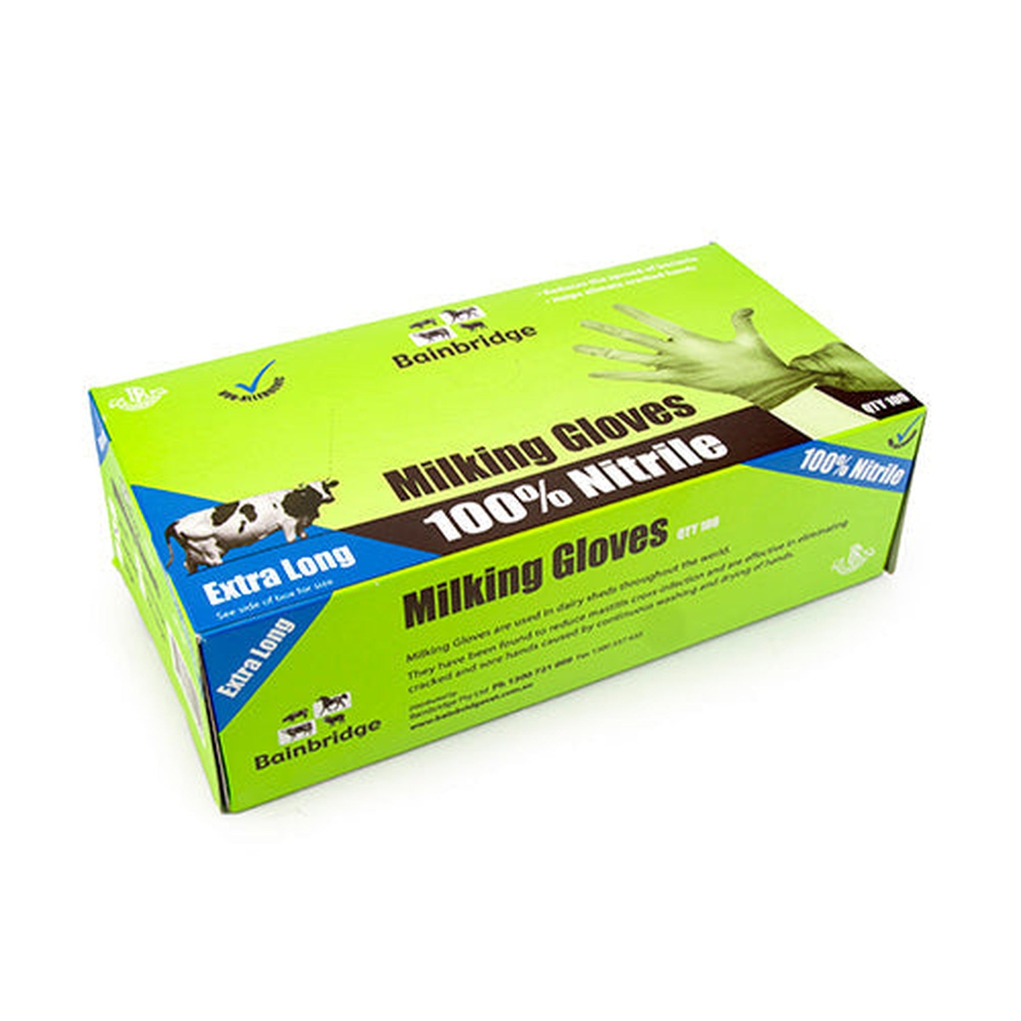 Milking Gloves Long Nitrile - Animal Health - Austral Ag