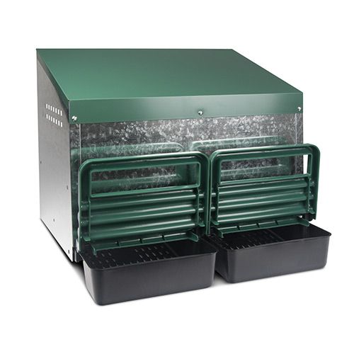Nesting Box Metal & Plastic Outside Double Hole - Animal Accessories - Austral Ag