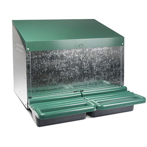 14626 - Animal Accessories - Nesting Box Metal & Plastic Outside Double Hole - Austral Ag