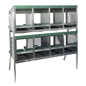 14646 - Animal Accessories - Nesting Box Metal Rollaway Battery Hole Double Row, Single Sided with Legs - 8 - Austral Ag