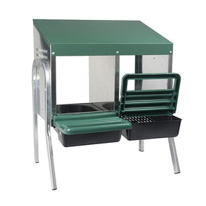 14641 - Animal Accessories - Nesting Box Metal Rollaway Battery Hole Single Row, Single Sided with Legs - 2 - Austral Ag