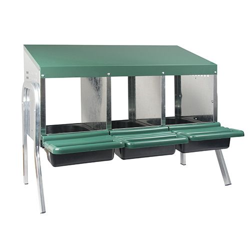 14642 - Animal Accessories - Nesting Box Metal Rollaway Battery Hole Single Row, Single Sided with Legs - 3 - Austral Ag