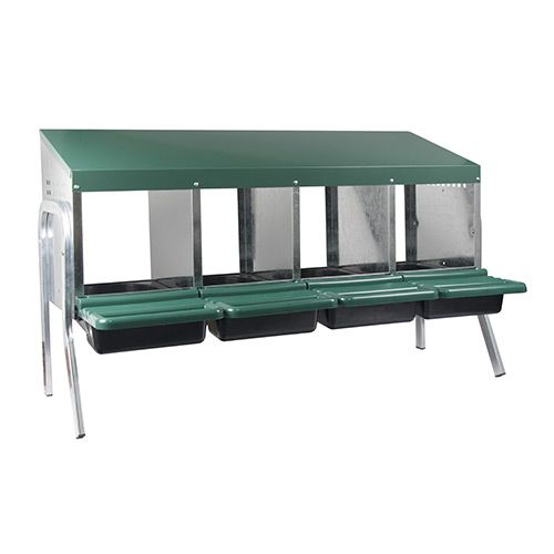 14643 - Animal Accessories - Nesting Box Metal Rollaway Battery Hole Single Row, Single Sided with Legs - 4 - Austral Ag