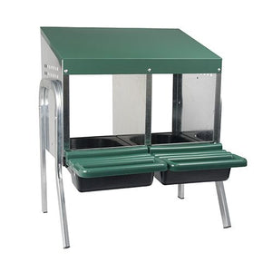 14641 - Animal Accessories - Nesting Box Metal Rollaway Battery Hole Single Row, Single Sided with Legs - 2 - Austral Ag
