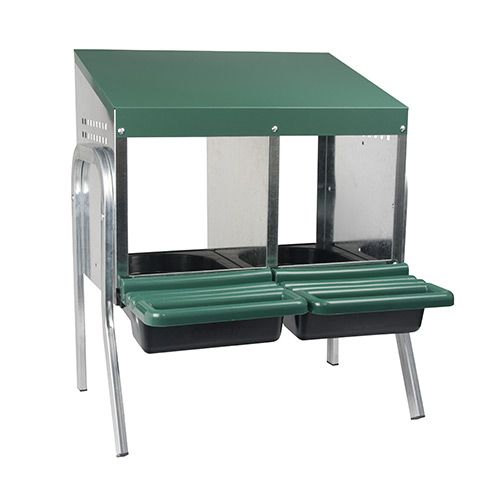 14641 - Animal Accessories - Nesting Box Metal Rollaway Battery Hole Single Row, Single Sided with Legs - 2 - Austral Ag