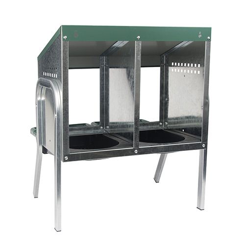 14641 - Animal Accessories - Nesting Box Metal Rollaway Battery Hole Single Row, Single Sided with Legs - 2 - Austral Ag