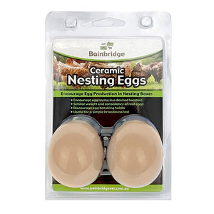 14661 - Animal Accessories - Nesting Eggs - Ceramic (2 Pack) - Austral Ag