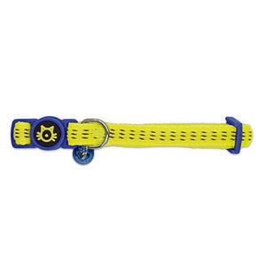 14386 - Animal Accessories - Nylon Cat Collar Padded - Yellow - Austral Ag