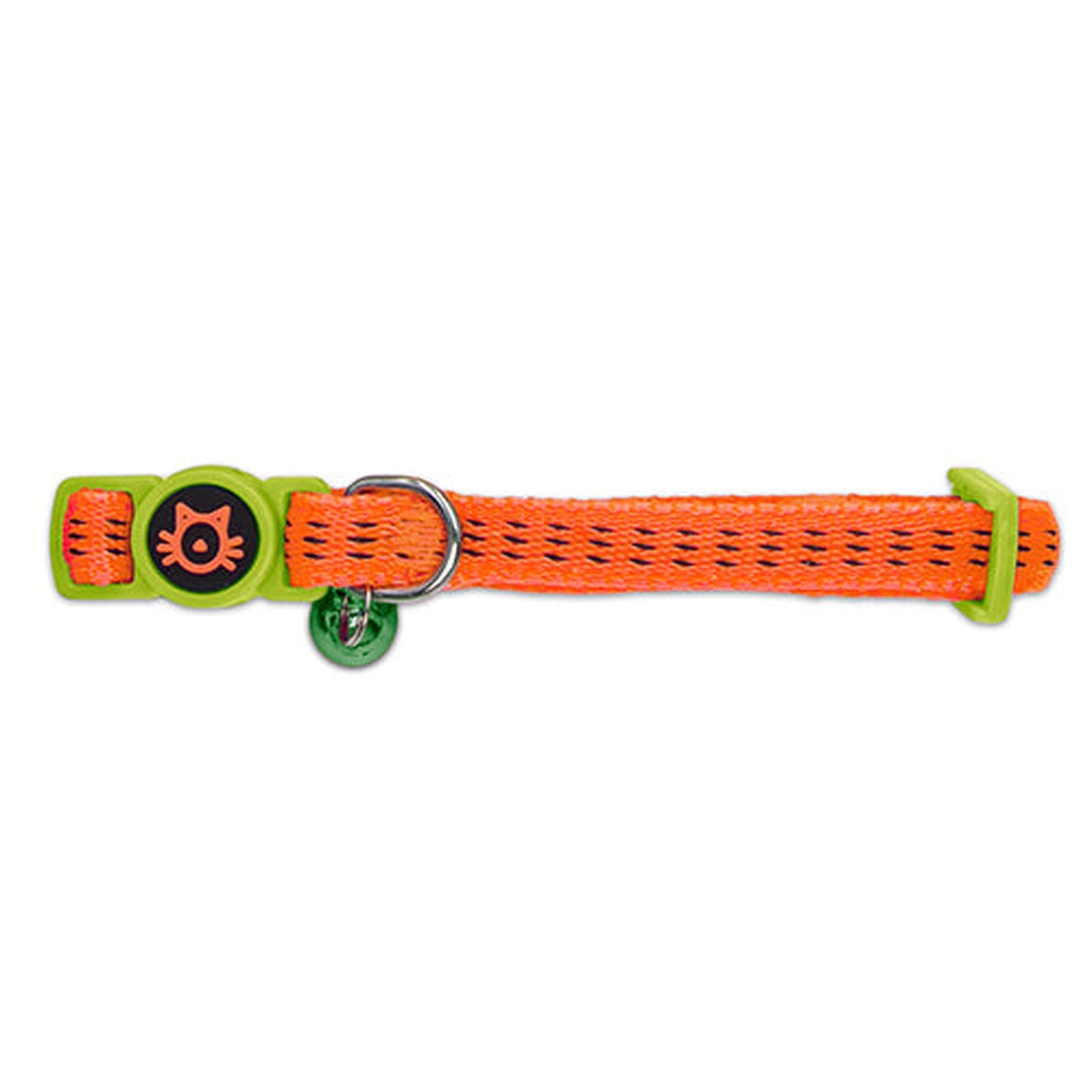 14387 - Animal Accessories - Nylon Cat Collar Padded - Orange - Austral Ag