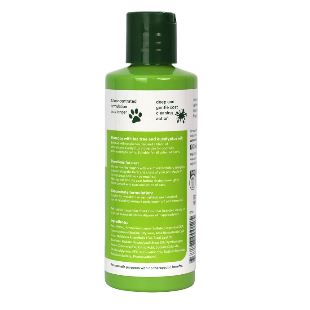 14348 - Animal Accessories - Oakwood Pet Shampoo Tea Tree Oil 280ml - Austral Ag